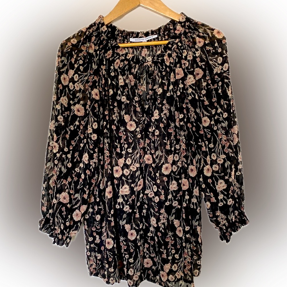 Gorgeous Floral XXL Peasant Blouse. LIKE NEW!! Never Worn!!